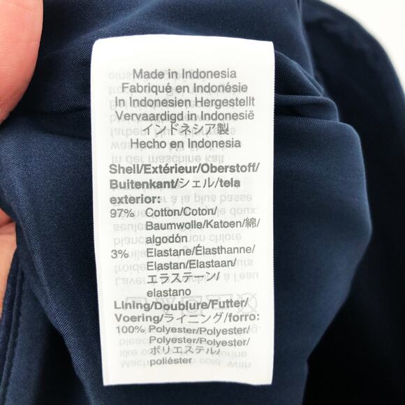 J. Crew Womens Scalloped Sateen Pencil Skirt 2 Navy Blue Stretch High Rise AL208 - Picture 9 of 11